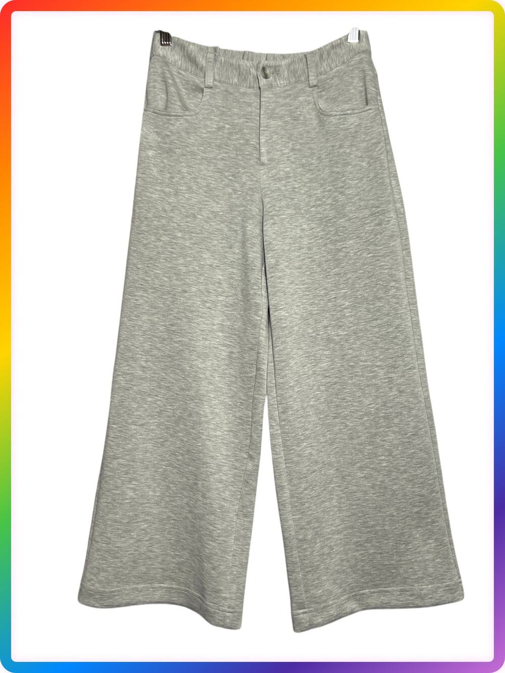 DREW Wide Leg Modal Sweatpant Trouser SIZE XS Gray Zip Fly Relaxed USA